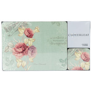 Cloverleaf Placemats Coasters Pack Roses